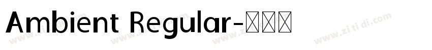 Ambient Regular字体转换